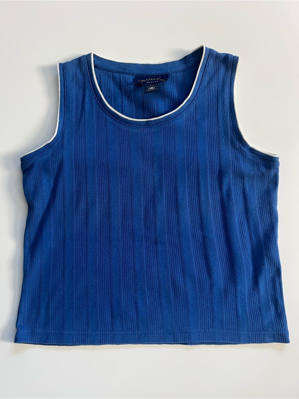 Vintage Charter Club Ribbed Sleeveless Top